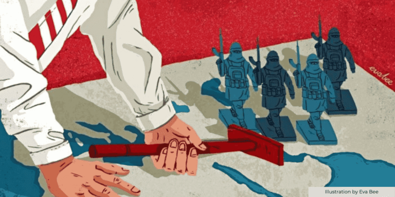 Ilustracion, estados unidos desplegando tropas en medio oriente